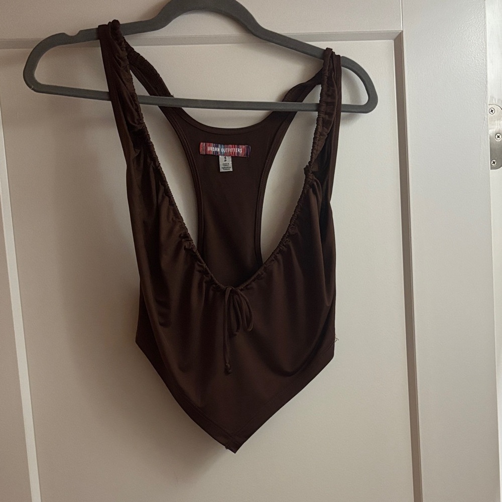 Urban Outfitters Brown racer back tank Top